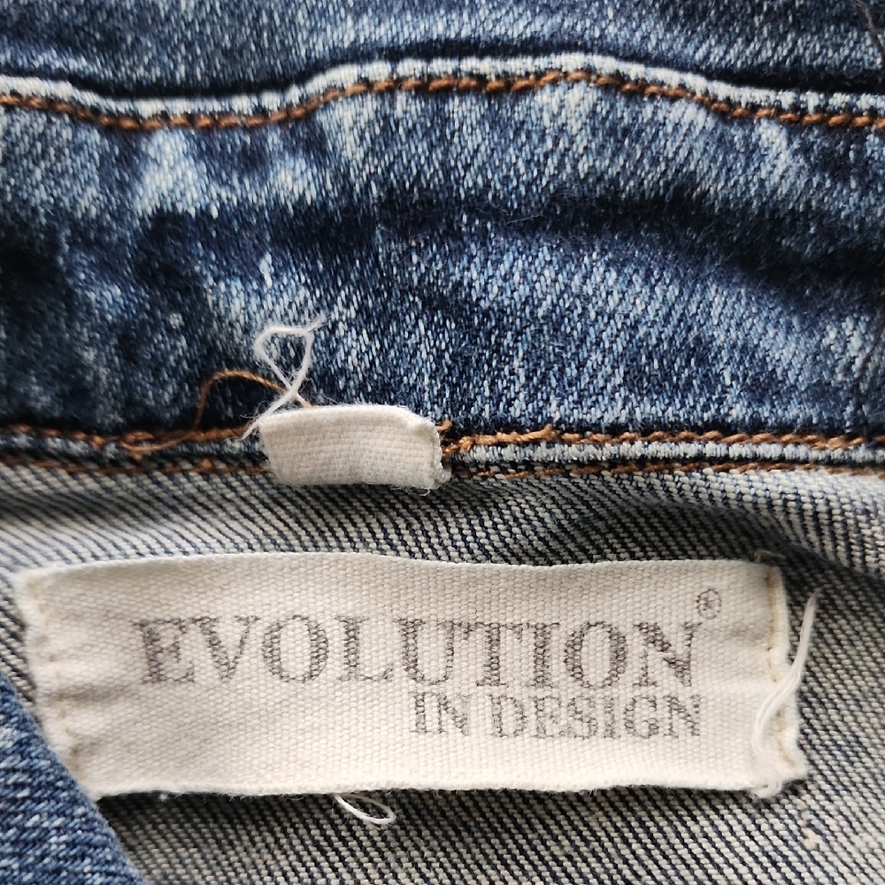 Boy's Evolution In Design Distressed Blue Denim Jacket - Picture 10 of 12